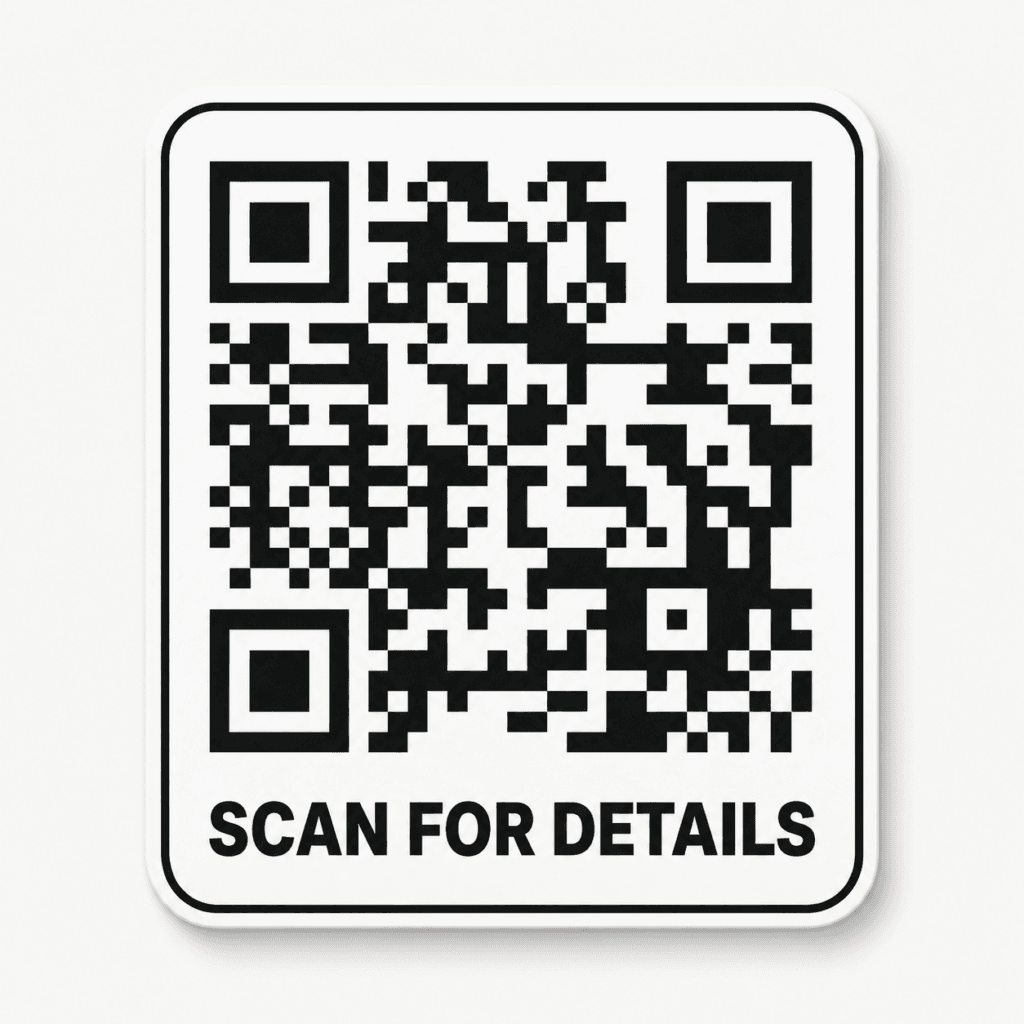 QR code sticker for signs