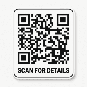 QR code sticker for signs